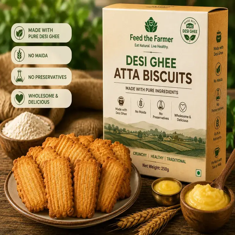 Desi Ghee Atta Biscuits